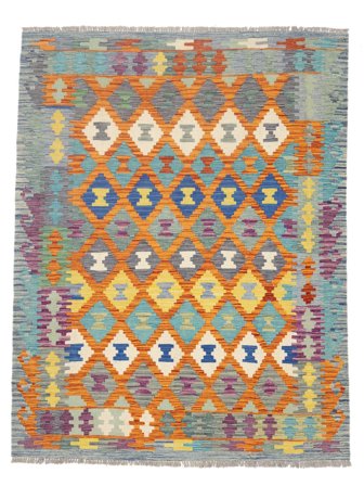 Tejida A Mano Kilim Afghan Old Style Alfombra 155X199 De Lana Pequeño