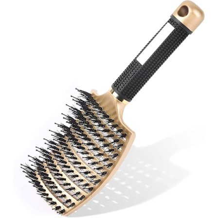 Hårbørste, Vildsvinebørste Padle Hårbørste Til Kvinder, Blød Massage Hårkam, Udredningshårbørste Til Langt Tykt Krøllet Hår (hy)