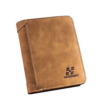 Nahkainen kolikkopussi Block Bifold -lompakko yhteensopiva Nubuck-nahka