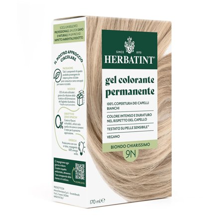 Herbatint Tinta Capelli Gel Permanente 9n Biondo Chiarissimo 170