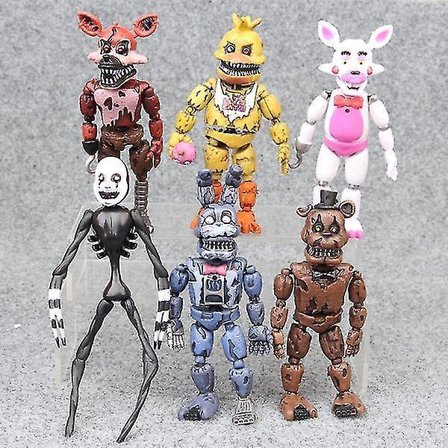 14.5-17cm 6 stk/lot PVC Five Nights At Freddy's Action Figur Fnaf Bonnie Foxy Freddy Fazbear Bjørn Dukker Leker