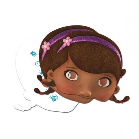 Inbjudningskort & ansiktsmasker Doc McStuffinss 4-pack - Doc McStuffins Kalas Dekoration - Kalaslagret.se