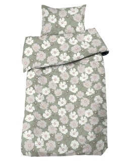 Sengetøj Thea 2-delt Blomstret Grøn