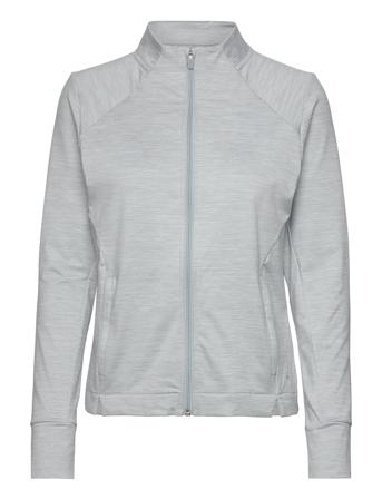 W Cloudspun Heather Full Zip Jacket Sweat-shirt Genser Grå PUMA Golf*Betinget Tilbud