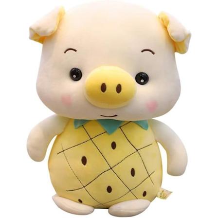 23cm gul ananas gris plysjleketøy, tegneserie frukt gris dukkepute, myk utstoppet dyredukke, søt hjemmedekorpute