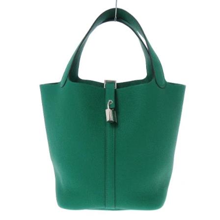 Hermès Vintage Pre-owned Leather handbags grön, Dam Vintage Väskor, Dam, Storlek: ONE SIZE