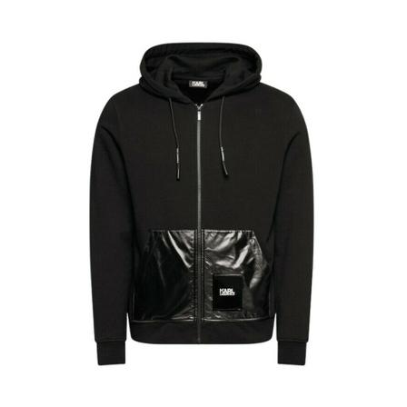 Karl Lagerfeld, Zipped sweatshirt Zwart, Heren, Maat:M,polyester