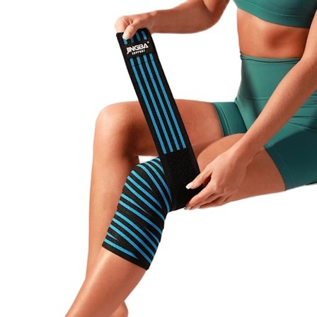 PC Justerbare Elastiske Knebandasjer Støtte Kompatibel med Vektløfting Kettlebell