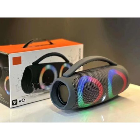 Kraftfull Bluetooth-högtalare portabel RGB färgglatt ljus vattentät trådlös subwoofer 360 stereo surround TWS FM boombox