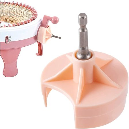 Stickmaskinsadapter för Borrmaskin, Snabbstickningsadapter för Sentro 22, 40, 48, Jamit, med Hex Stålbits Skruvmejseladapter (Rosa)