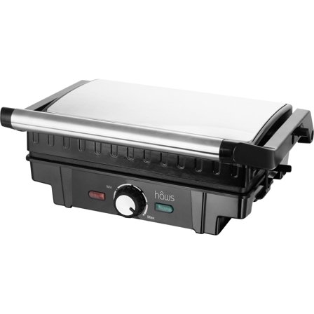 Hâws Falster pöytä-/paninigrilli, musta/ruostumaton teräs