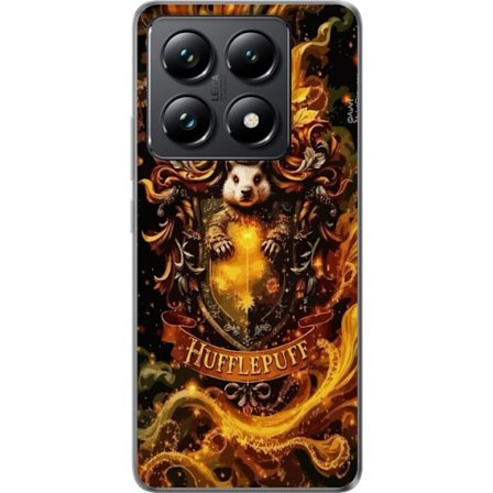 Kompatibelt Mobilskal till Xiaomi 14T Pro Detaljerad fantasyvapensköld med gyllene ornament, djurmotiv och glödande ljus i magisk stil mot mörk bak