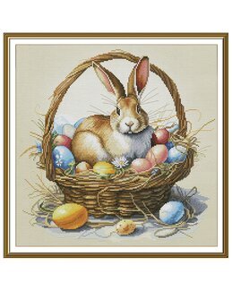 Broderipakke Bilde Påskhare - Nova Sloboda