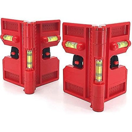 Vaterpas, Magnetisk Stolpe-Vaterpas Vækfoldes Til Opbevaring, Kryds-Vaterpas (2-pak)