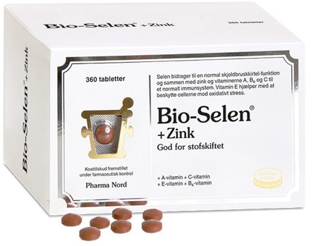 Pharma Nord Bio-Selen + Zink 360 tabl, Helse & Madvarer, Mineraler, Zink