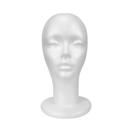 Styrofoam Mannequinhode, Hvit Skum Parykkhode Display (1 PAKKE) øv, eller perfeksjonér en rekke hårstylingteknikker