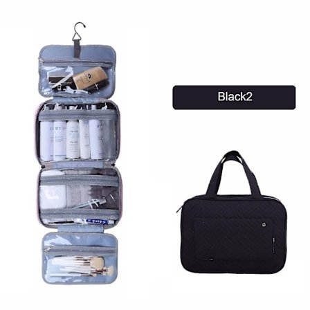 Necessär Resenecessär med Hängande Krok Vattentålig Sminkväska Kosmetikaväska
