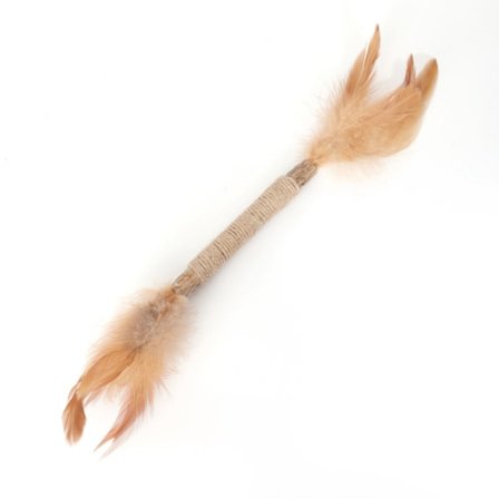 Katt Actinidia Polygama Pinne Multifunksjonell Interaktiv Morsom Hamptau Fjær Katt Tenner Sliping Pinne med Klokke for Katter Kattunger