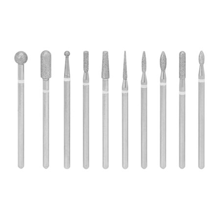 10 st Professionella Emery Nagelborr Set Hemmasalong Nybörjare Nagelbandsborttagare Borr Nagelkonstverktyg
