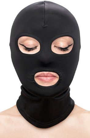 Fetish & Fashion Eyes & Mouth Hood Black - Woome.pl