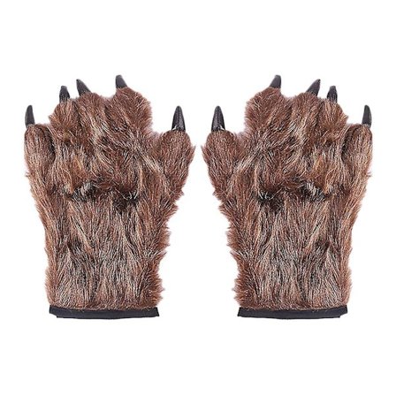 Glvoes Kostumepoter Klo Hånd Handsker Brun Varulv Handsker Cosplay Handsker Varulv Hånd Handsker Cosplay Ulv Handsker