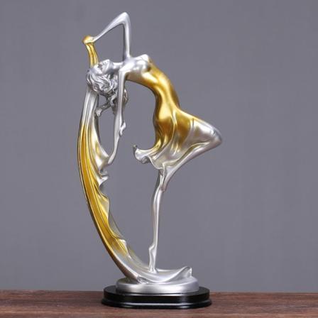 Ballerina-tyttöpatsas Naispuolinen Taide Luova Pöytäkoriste Yellow