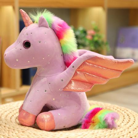 Kawaii Unicorn Plyschdocka Gör-det-själv-dekor Tjejväska Nyckelring Pojkebil K