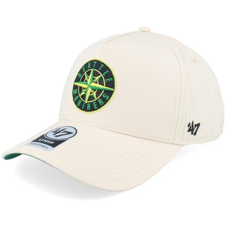 47 Brand - MLB White adjustable Czapka Z Daszkiem - Hatstore Exclusive x Seattle Mariners Sure Shot 47 Mvp Dt Natural A-Frame Adjustable @ Hatstore