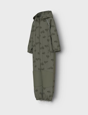 name it Nmmalfa08 Softshell Suit Aop 1Fo Noos - Khaki green - 86