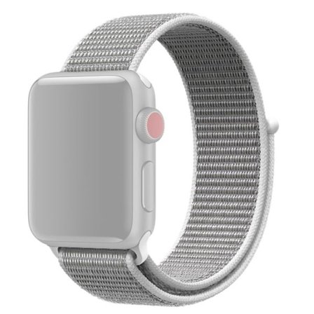 Apple Watch 42/44/46/49mm Nylon Velcro Watch Strap - White