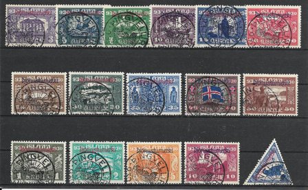 Island 1930 - AFA Tjenestemærke 44-59 - Stemplet