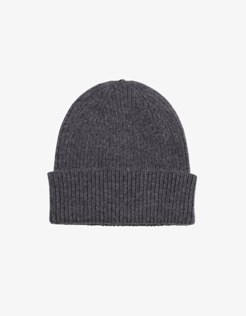 Merino Wool Beanie - Lava Grey