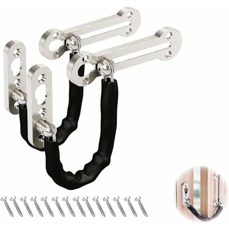 Turvaketju oven varkaudenesto ruostumattomasta teräksestä valmistettu ketjulukko turvaketju oven lukko oven ketju turvalukko perhehotellihuoneistoon 2