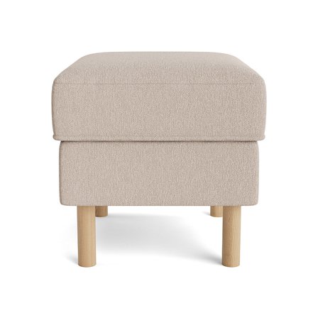 Lumo Puf - Hygge Beige - Komfortabel & Stilfuld Fodskammel - Perfekt til Stuen - 52x46x43cm - Beige Puf