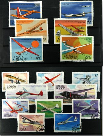 Fly 3 sæt og 8 frimærker