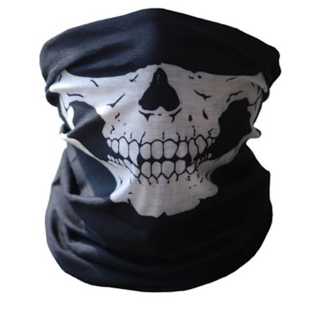 Multifunktionell Halsvärmare Svart med Tryck