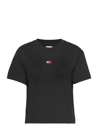 Tjw Cls Xs Badge Tee T-shirts & Tops Short-sleeved Svart Tommy Jeans*Betinget Tilbud