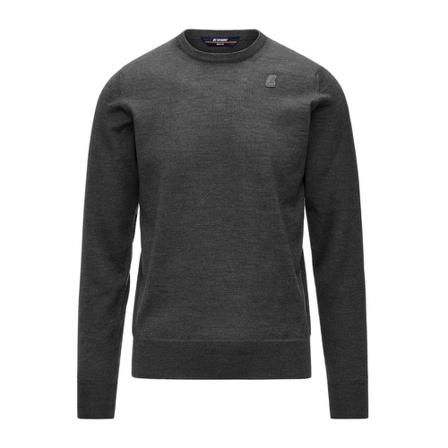 K-Way, Wool Scoop Neck Knitwear Kwa-K6113Bw 48M Grijs, Heren, Maat:M
