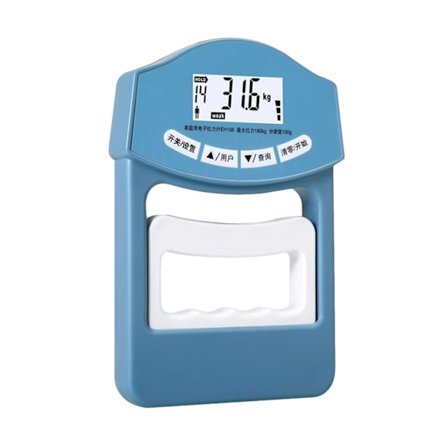 Elektrisk Håndstyrke Tester, 180 kg, LED Display Blå