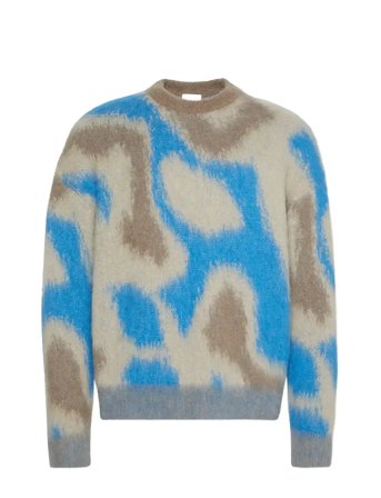 Calvin Klein | Ls Pattern Brushed Alpaca Crewne | L