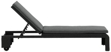 Venture Home London 9262-001 Solsäng Svart/Grå, Utemöbler