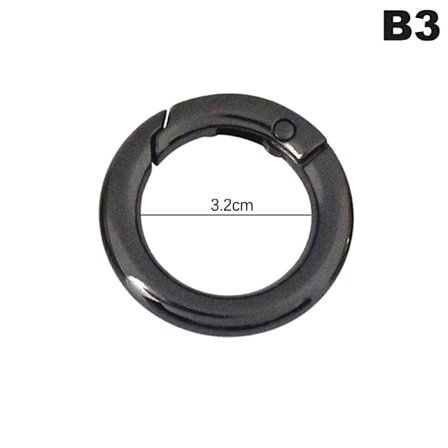 Spring Gate O Ring, der kan åbnes Nøglering Nøgle Lædertaske Håndtaske Bel