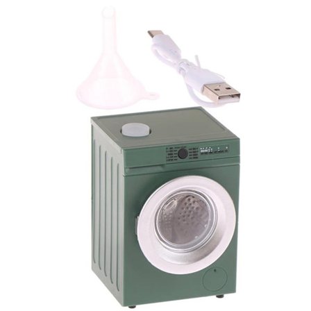 Interaktiv 1:12 skala dukkehus apparat miniatyr vaskemaskin bærbar for dukkehus samler daglig bruk