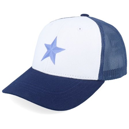 Kiddo Cap - Wit trucker Cap - Kids Blue Star White/Navy Trucker @ Hatstore