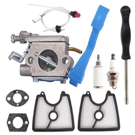 Kaasuttimen sarja Husqvarna 125B 125BX 125BVX -lehtipuhaltimelle, ADEFOL-kaasutin + tiivisteet + letku + polttoainesuodatin + pohjapallo + 