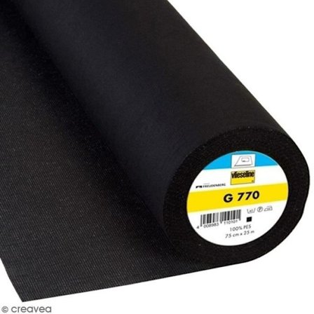 Entoilage Vlieseline - G770 Svart - Per meter (måttbeställt)
