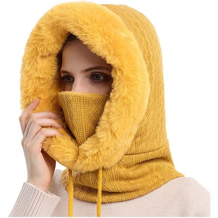 Dame Vinter Utendørs Riding Hodeplagg Skilue Varm Smekke Ansikt M