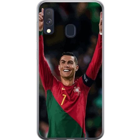 Yhteensopiva Puhelinkuori Samsung Galaxy A40 Cristiano Ronaldo (Portugali)