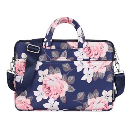 CANVASARTISAN Computertaske 13" Floral H40-C22 med Skulderrem - Blå
