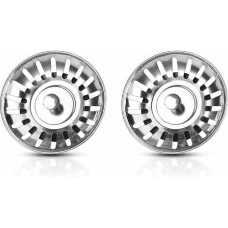 Set med 2 köksho-silar | 80MM | universell rostfritt stål sil - avlopp/handfat - köksho-sil (M
